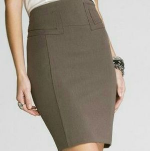 Express High Waist Buckle Back Pencil Skirt